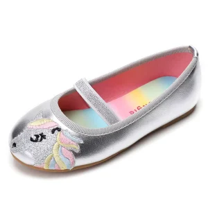 Factory Fashion Children Flat Cartoon Single Shoes Soft Soled Shoes Girls Casual Princess Shoe