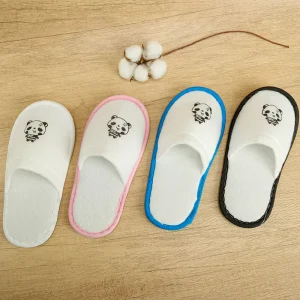 Factory Kid Hotel Slippers Nap Cloth Anti Slip EVA Sole Disposable Spa Slippers