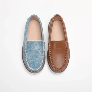 Factory Kid Shoes Custom Children Shoes Boys Girls Fashion Casual Soft Leather Slip Loafers Summer Winter Arch Support
