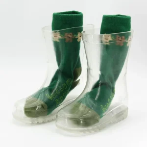 Factory Kids Rain Shoes PVC Waterproof Transparent Rain Boots With LED Light for Children