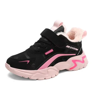 Factory Kids Sneakers Breathable Children’s Shoes Warm Children’s air Cushion Microfiber Girls Walking Shoes