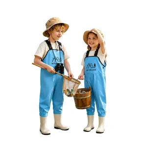 Factory Kids Water Play Waders Overalls Custom Print Waterproof Children Sand Play Suit For Kindergarten Supply