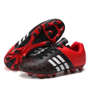 Factory Low-top Lace up Sports Training Cleats Sneakers Soccer Futsal Football Boots Shoes for Kids Adults