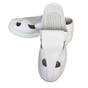 Factory Made Breathable Leather Butterfly ESD Safety Shoes Antistatic 4-Hole Design For Cleanroom Electronics Industry
