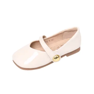 Factory New Arrival Children Kids Red Dancing Fashion Ballet Soft Flats Leather Princess Flat Shoes for Girls