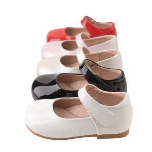 Factory OEM ODM Toddler Multi Color Toddler Girls Mary Jane Flats Hook Loop Strap For Party School Daily Birthday Wedding