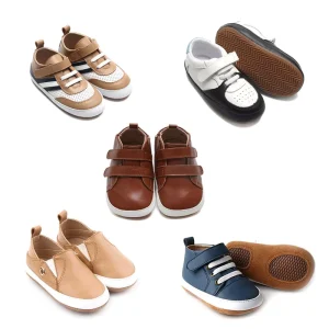 Factory Outdoor Light Leather Casual Shoes Sneakers Customized for Boy Baby Children Kids