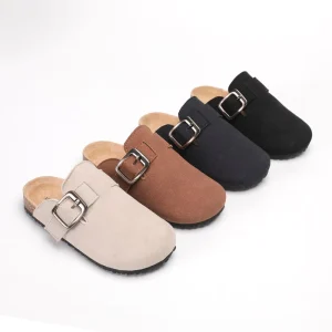 Factory Outlet Unisex Kids Summer Outdoor Slippers PU Upper Cork Sole Lightweight Cushioning Quick Drying Fashion Trend Flat