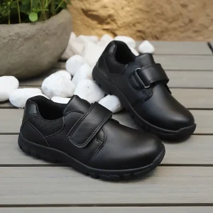 Factory Price Kids Black School Shoes Formal Flat Mary Jane Student Leather Student Shoes
