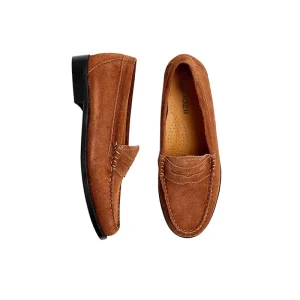Factory Price Men Penny Shoes Brown Slip on Suede Leather Loafer for Men