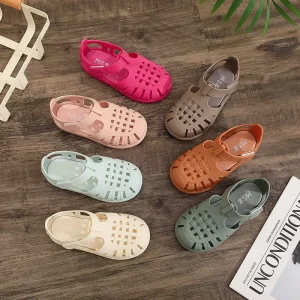 Factory Price Toddler Size Summer Waterproof Quick-Drying Unisex Beach Sandals Jelly Shoes with 7 Colors in Stock