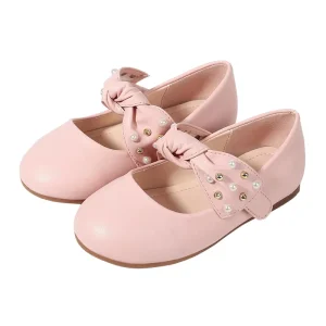 Factory Princess Bow Single Shoes Flat Black Children’s Casual Shoes For School Children