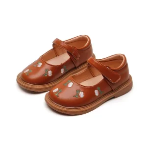 Factory Princess Kids Leather Shoes for Girls Girls Fasion Dance Shoes Girls Hand Painted Leather Shoes