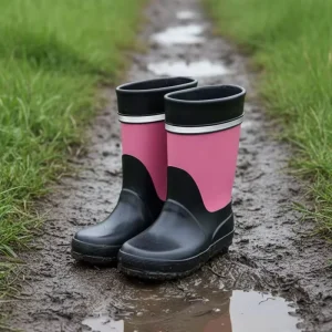 Factory Source Price Lightweight Toddler Gumboots Recyclable Cartoon Waterproof Rubber Rain Boots for Kids