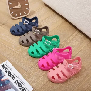 Factory Toddler Basic Kids Summer Flat Transparent Many Colors Beach Sandals Jelly Baby Girl Shoes