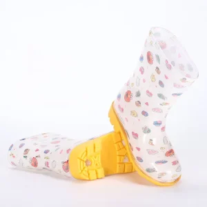 Factory Unisex Waterproof Transparent Pvc Plastic Rainboots Kids Rain Boots