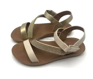 Factory classical design Thin Platform PVC Sole Breathable Anti Slippery Open Toe T Strap Summer Fashion Kids flat sandal shoes