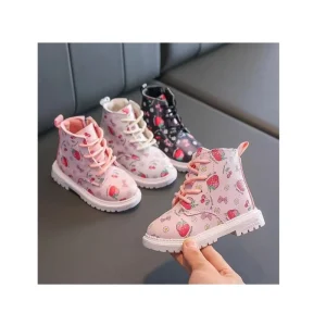 Fall and Winter Boots for Kids Girls Fashion Trend Kids Leather Boots Cartoon Design with Girls Boots Kids Children