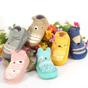 Fall and Winter Style Walking Indoor Floor Socks Non-slip Infant Sock Shoes for Baby