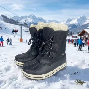 Family Collection Waterproof Thermal Wool Lining Children Winter Duck Snow Boots for Kids Men Women