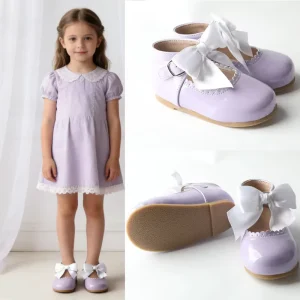 Fancy Skidproof Non Slip Flexible Rubber Soles PU Leather Kids Dress Shoes Casual Wholesome Shoe Collection