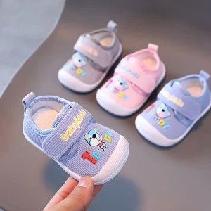 Fashion Baby Girls Boys Toddler Crying Barking Party Shoes Anti Slip Slip On Cotton Upper Spring Autumn