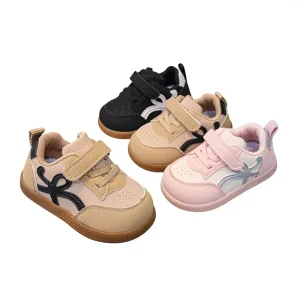 Fashion Baby & Toddler Unisex Soft Sole Hook & Loop Closure Anti-slip Running Shoes Colorblock Casual Sports Shoes