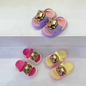 Fashion Baby Unisex Sandals Cute Cartoon Kids Summer Indoor Slippers Breathable Lightweight Anti Slip EVA Midsole