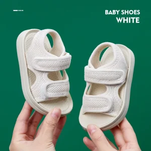 Fashion Black and White Kids Sandals Summer Mixed Size Children Footwear Manufacturers China Breathable Beach Boy Shoe