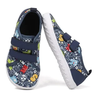 Fashion Canvas Zero Drop Sole Naturally Splay Boys Girls Minimalist Sneakers Wide Toe Box Shoes Little Big Kids Barefoot Shoes