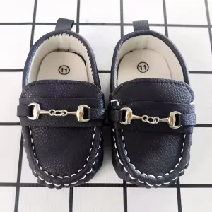Fashion Casual Infant Moccasins Breathable Loafer Shoes Dried Leaves Pattern Patch Detail for First Walkers Unisex All Season