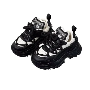 Fashion Children Chunky Sneakers Kids Boy Girl Running Flats Sports Shoes Comfortable and Breathable Mesh