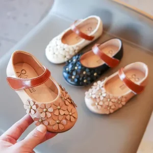 Fashion Children Shoes Soft Sole Girl Flower Princess Party Girl Dress Shoes
