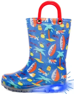 Fashion Children’s Shiny Rain Boots Baby Water Boots Cute Heart-shaped Kid Rain Boots Cute Cartoon Children’s Rain Shoes