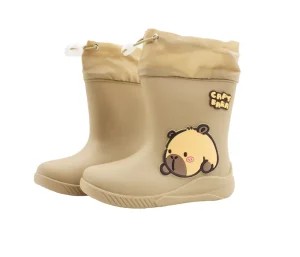Fashion Classic PVC Kids Rain Boots Anti Slip Cartoon Design Light Weight Plastic for Children for Summer