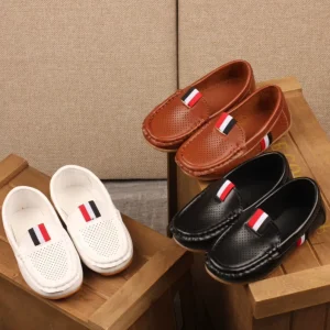 Fashion Classic Slip on PU Leather Casual Children Kids Boys Formal Penny Loafers Dress Shoes