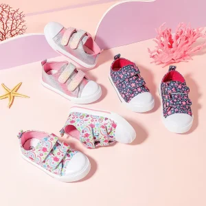 Fashion Colorful Kid Cute Buckle Cotton Casual Shoes for Baby Boys and Girls High Quality Sport Canvas Sneakers