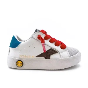 Fashion Comfortable Casual Shoes for Baby Girl Rubber Sole Kids Custom Sport Shoes Star Brand Leather Children Sneakers for Boys