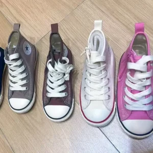 Fashion Comfortable Kid Canvas Shoes Casual Pink Children Sneaker Toddler Girls Side Zip