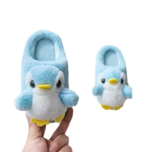 Fashion Cute Cartoon Plush Slides Winter Fuzzy Toddler Bedroom Slipper Non-slip Home Slippers for Girls Boys PVC Rubber