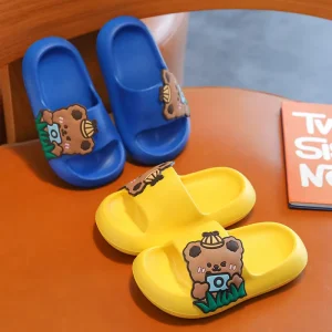 Fashion Cute Cartoon Rabbits Sports Children Soft Soled Shoes Vintage Eva Home Baby Anti Slip Indoor Kids Slippers
