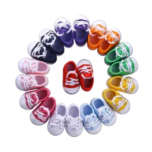 Fashion Design Canvas Dolls Shoes for Doll Multi Color 6cm Doll Shoes