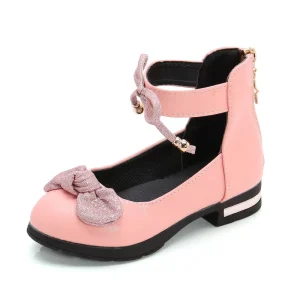 Fashion Designer Toddler Baby Kids Flower Girls Dress Shoes Wedding Children Princess Leather Ballet Flats Party School Shoes
