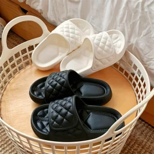 Fashion Diamond Pattern Family Slides Matching Father Mother Kids EVA Sandals Soft Non Slip Indoor Outdoor Slippers