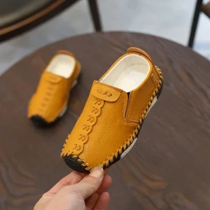 Fashion Flats Boat Sneakers Boy Casual Slip On Leather Boy Shoes
