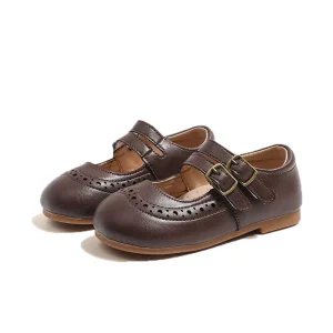 Fashion Girls’ Leather Shoes Children’s Breathable Comfortable Single Shoes Casual Baby Anti Slip Children’s Shoes Stock