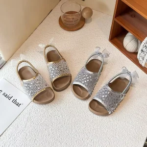 Fashion Girls Summer Children’s Sandals Soft-Soled Flat Kids Sandals