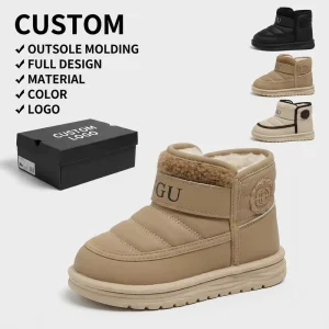 Fashion Kids Winter Boots Waterproof Mini Snow Boots Toddler Warm Cozy Faux Fur Lined Children’s Shoes ODM OEM