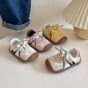 Fashion Lace up Casual Footwear for Baby Boys and Girls Children’s Sports Shoes Light Weight Soft Fancy Kids Sneakers
