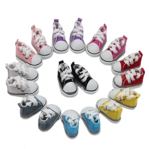 Fashion Mini 5cm Canvas Shoes for BJD Doll Russian DIY Handmade Doll Doll Accessories